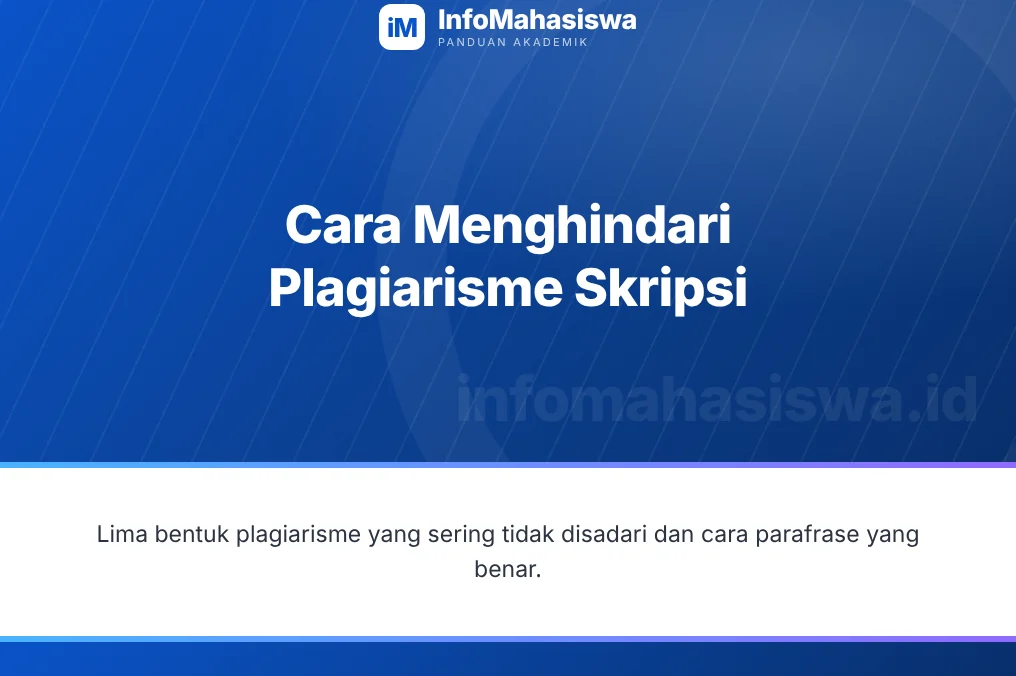 Cara menghindari plagiarisme dan batas kemiripan skripsi