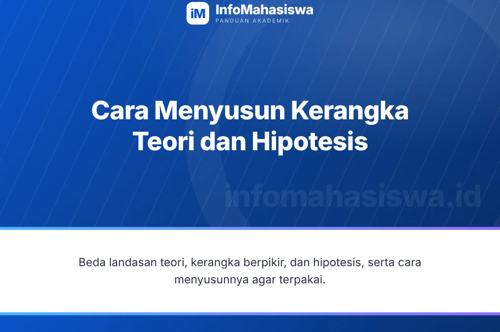 Cara menyusun kerangka teori dan hipotesis skripsi