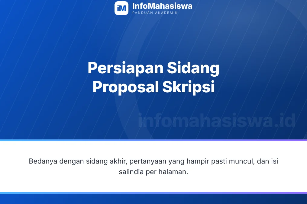 Persiapan sidang proposal skripsi dan pertanyaan pengujinya